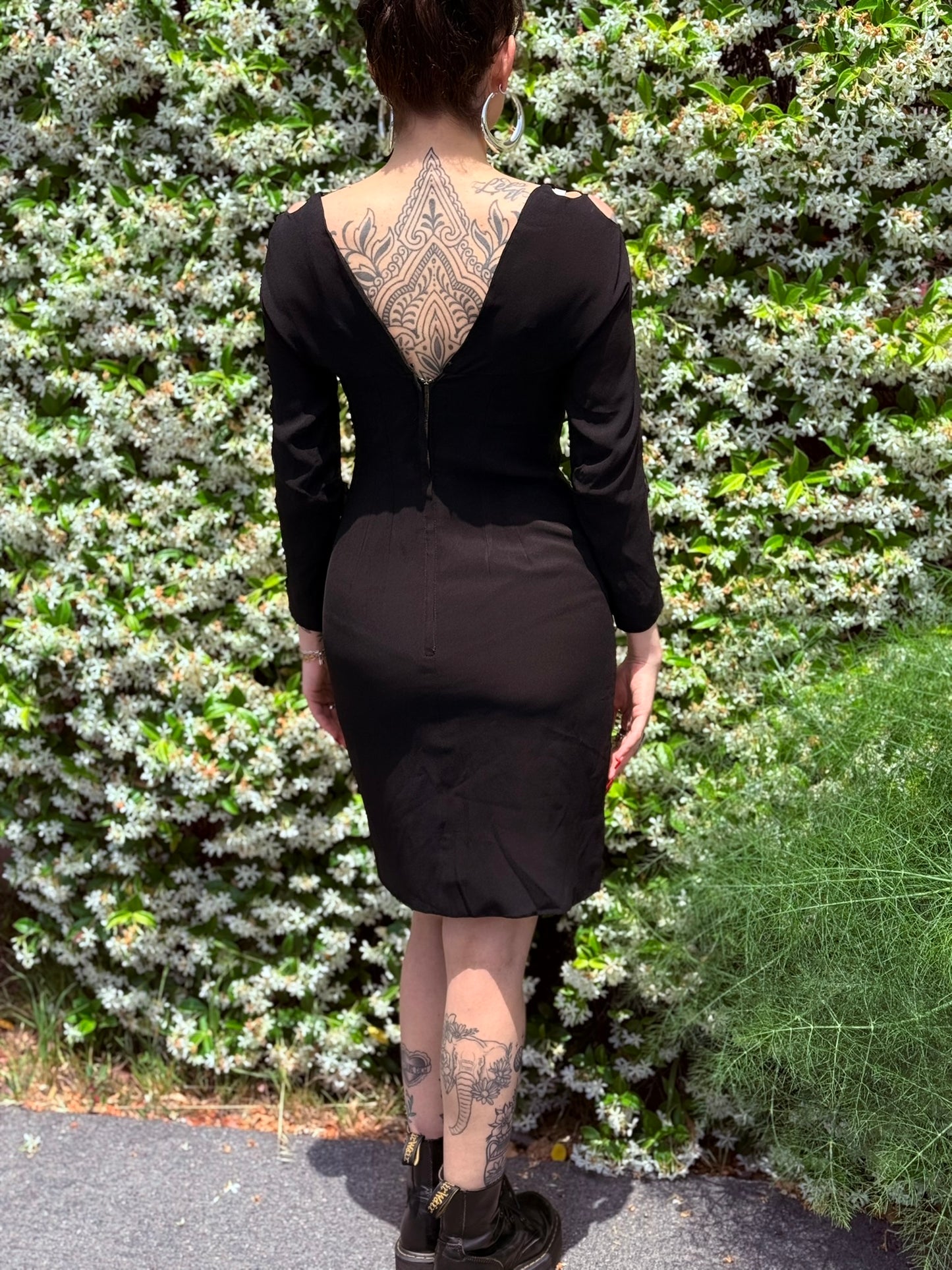 TV: 1950s Black Rayon Dress
