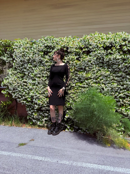 TV: 1950s Black Rayon Dress