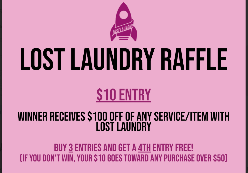 LOST LAUNDRY RAFFLE TICKET